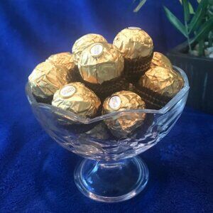 Vintage Lead Crystal Pedestal Candy Bowl 🎀